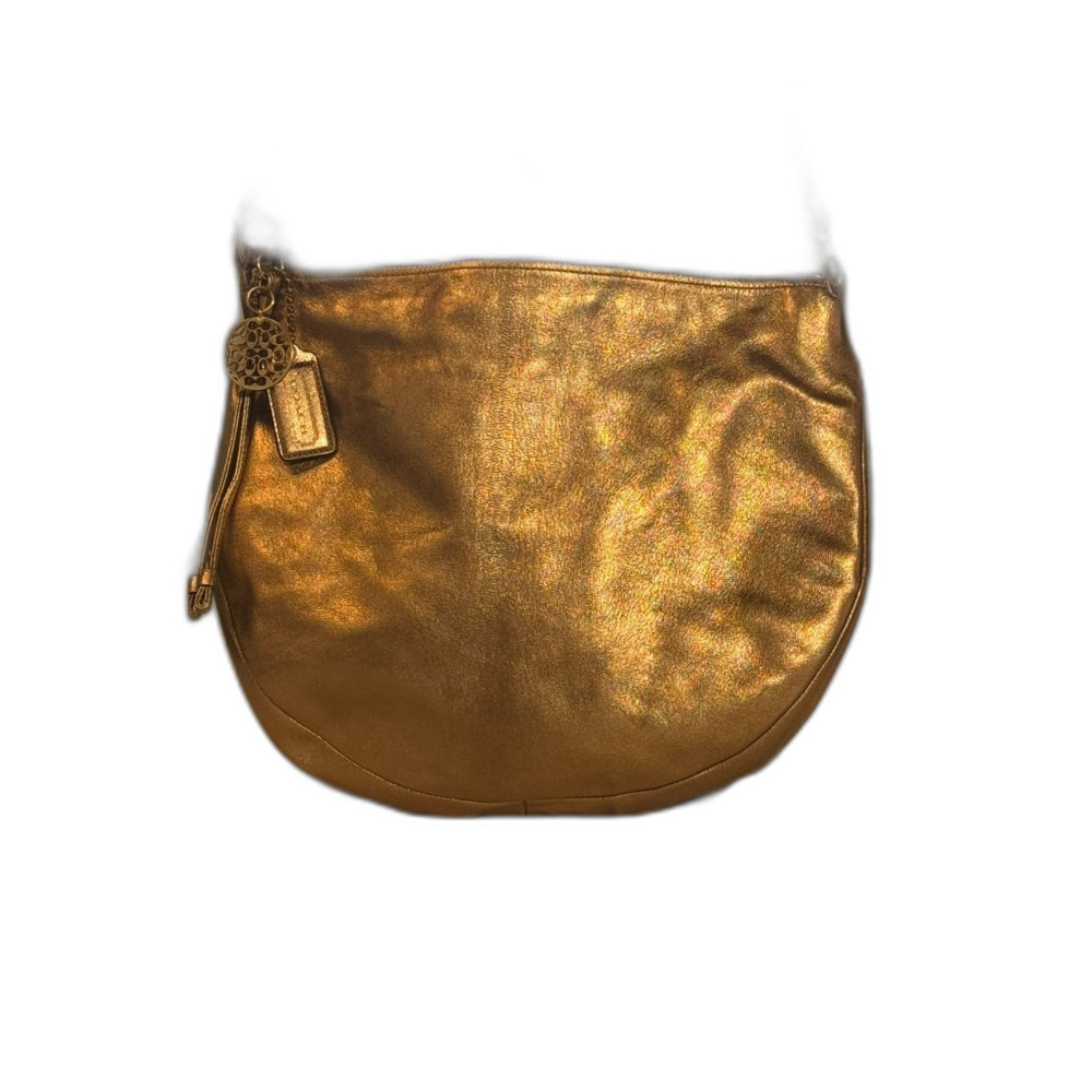 oach Ali Metallic Rose Gold Leather Hobo #13655✨
